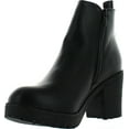 thumbnail image 1 of Refresh CLUB-01 Women's Elastic Panel Slip On Chunky Heel Ankle Booties, 1 of 4