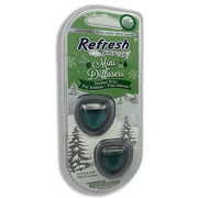 Refresh Car Air Freshener Vent Clip and Mini Car Oil Diffuser, Long-Lasting Odor Eliminator for Up to 90 days, Perfect Pine