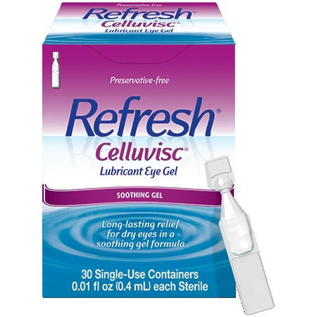 Refresh Celluvisc Lubricant Eye Gel, 30 Single Use Sterile Containers, 1 Pack