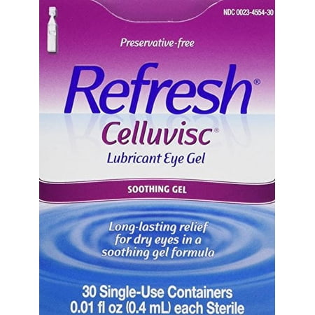 Refresh Celluvisc Lubricant Eye Gel Single-use Containers 30 Each - Pack of 3