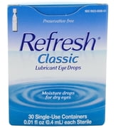 REFRESH Classic Lubricant Eye Drops Single-Use Containers 30 Each Pack of 4