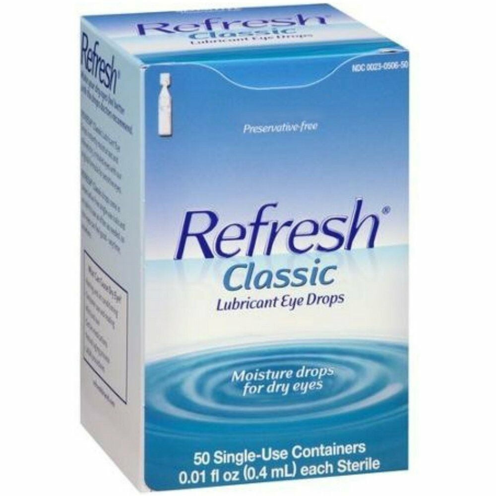 Refresh Classic Sterile Lubricant Eye Drop, Preservative Free, 50ct, 6