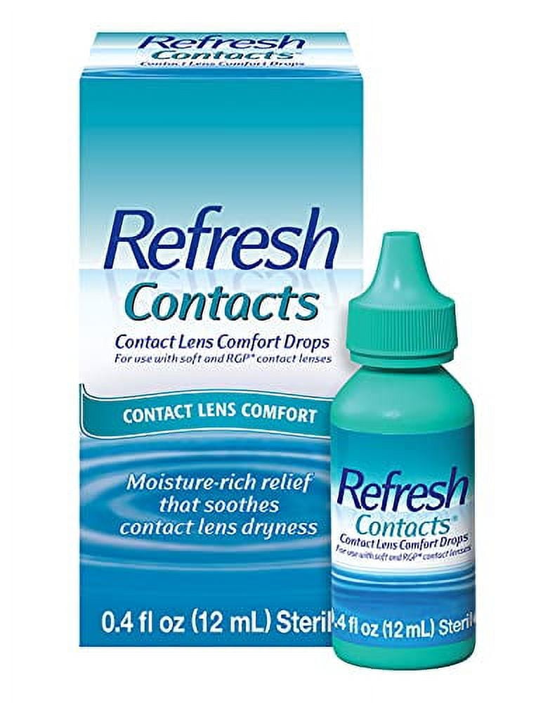 Refresh Contacts, Eye Drops, Contact Lens Comfort,Blue 0.4 Fl Oz