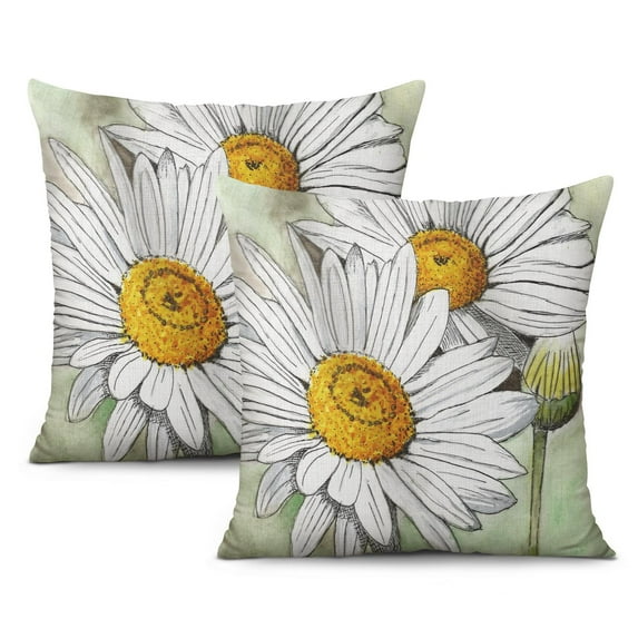 Refresh Your Decor with Blue Linen Throw Pillow Covers - 18x18 inch Set of 2 Decorative Modern Boho Farmhouse Cushions for Outdoor, Sofa, Couch, Living Room