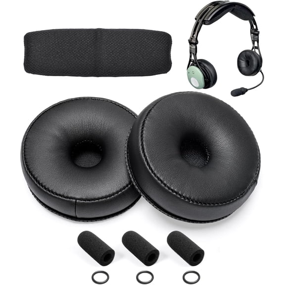 Refresh Kit for DC PRO Series - Compatible with David Clark DC Pro X, DC Pro X2 Aviation Headsets Including Ear Seals, 3 Mic Covers, Soft Fabric Head Pad