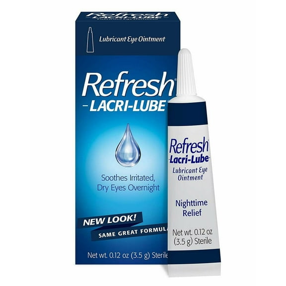 Refresh Lacri-Lubricant Ointment, Dry Eye Nighttime Relief, 0.12oz, 10-Pack
