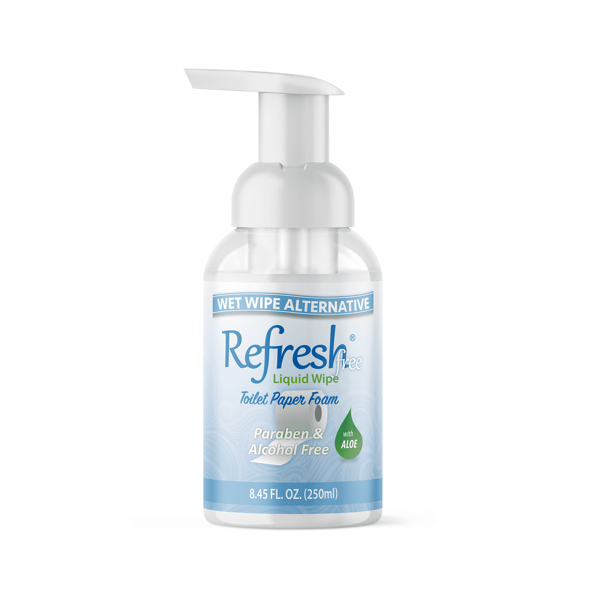 Refresh Liquid Wipe Free: Toilet Paper Foam. Eco-Friendly Wet Wipe Alternative. Sensitive Skin Formula. 250ml (8.45 fl oz) - 1 Pack