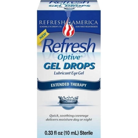 REFRESH Optive Gel Drops Lubricant Eye Gel 0.33 oz (Pack of 6)