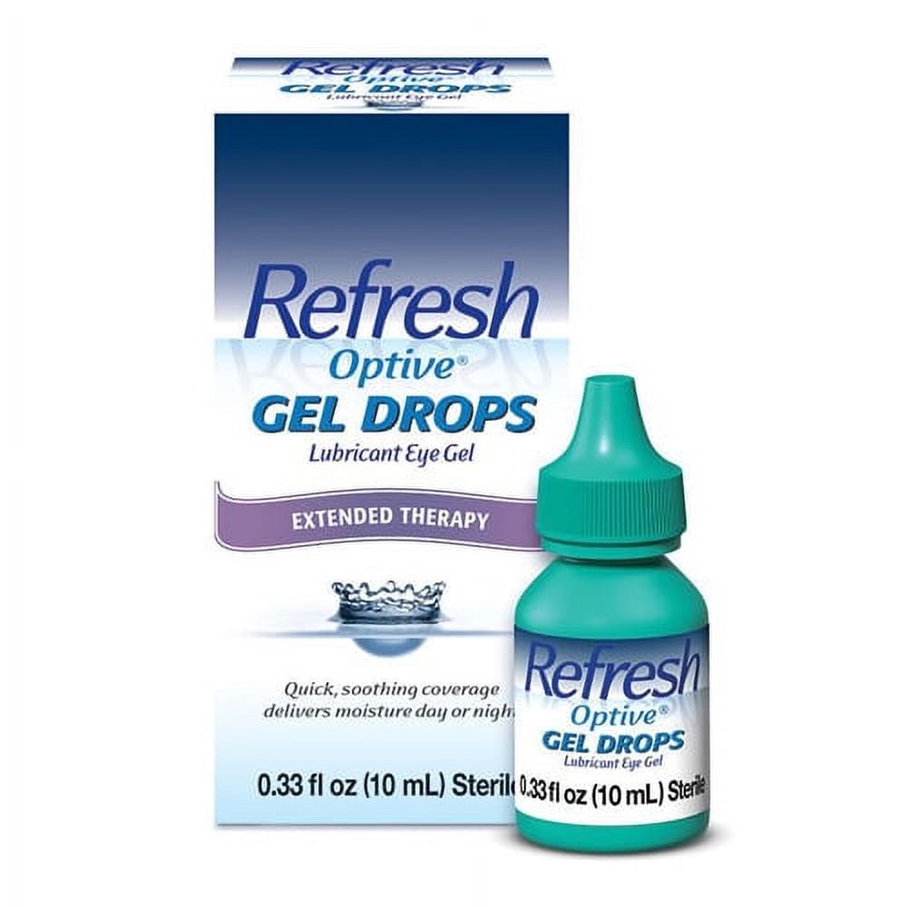 Refresh Optive Gel Drops Extended Therapy, Lubricant Eye Gel, 0.33 Oz, 3 Pack