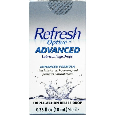 Refresh Optive Lipid Lubricant Triple-Action Relief Eye Drop 0.33oz, 2-Pack