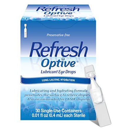 Refresh Optive Lubricant Eye Drops, 30 Single-Use Containers