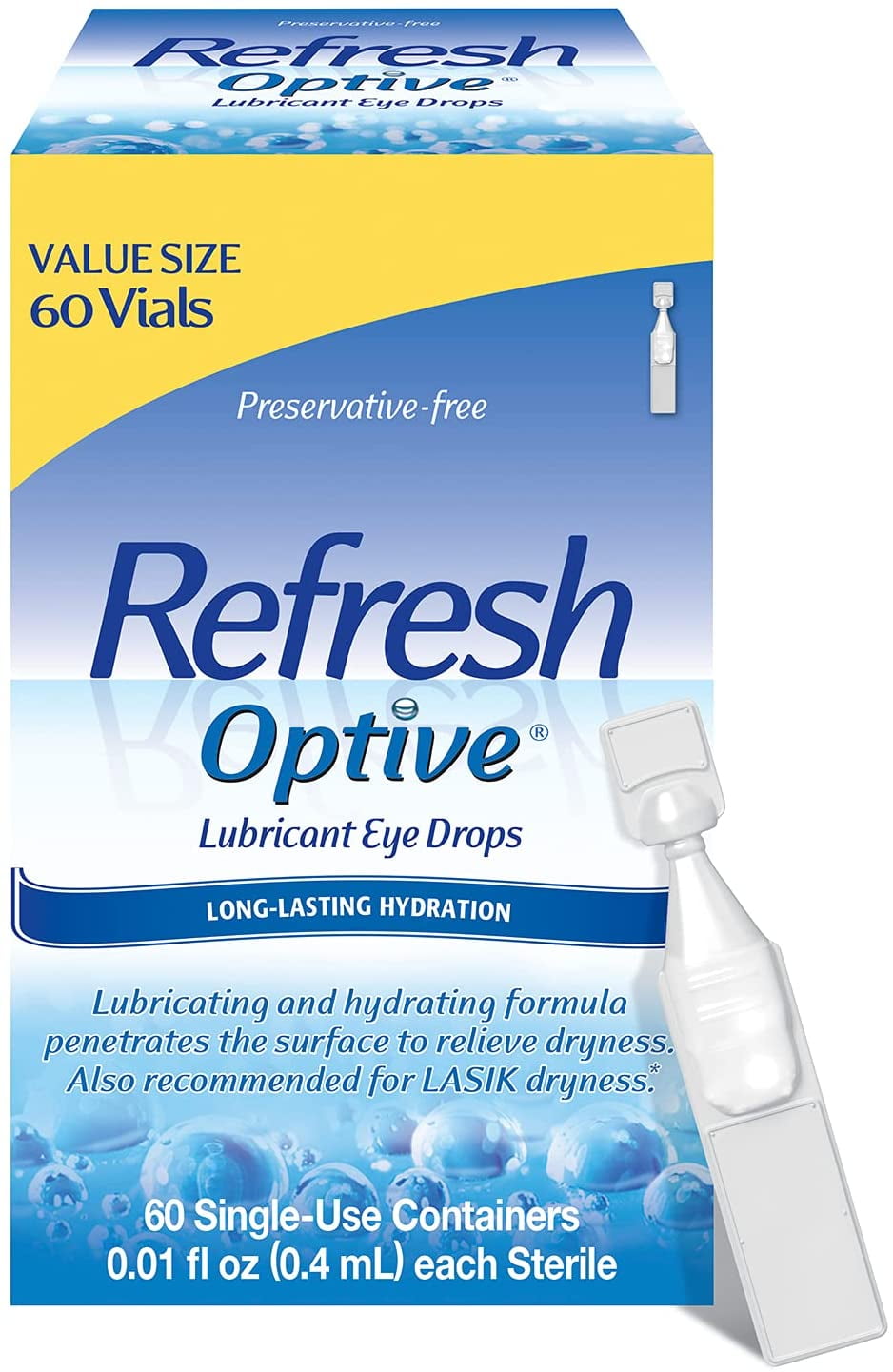 Refresh Optive Lubricant Eye Drops - 30 pack, 0.01 fl oz vials