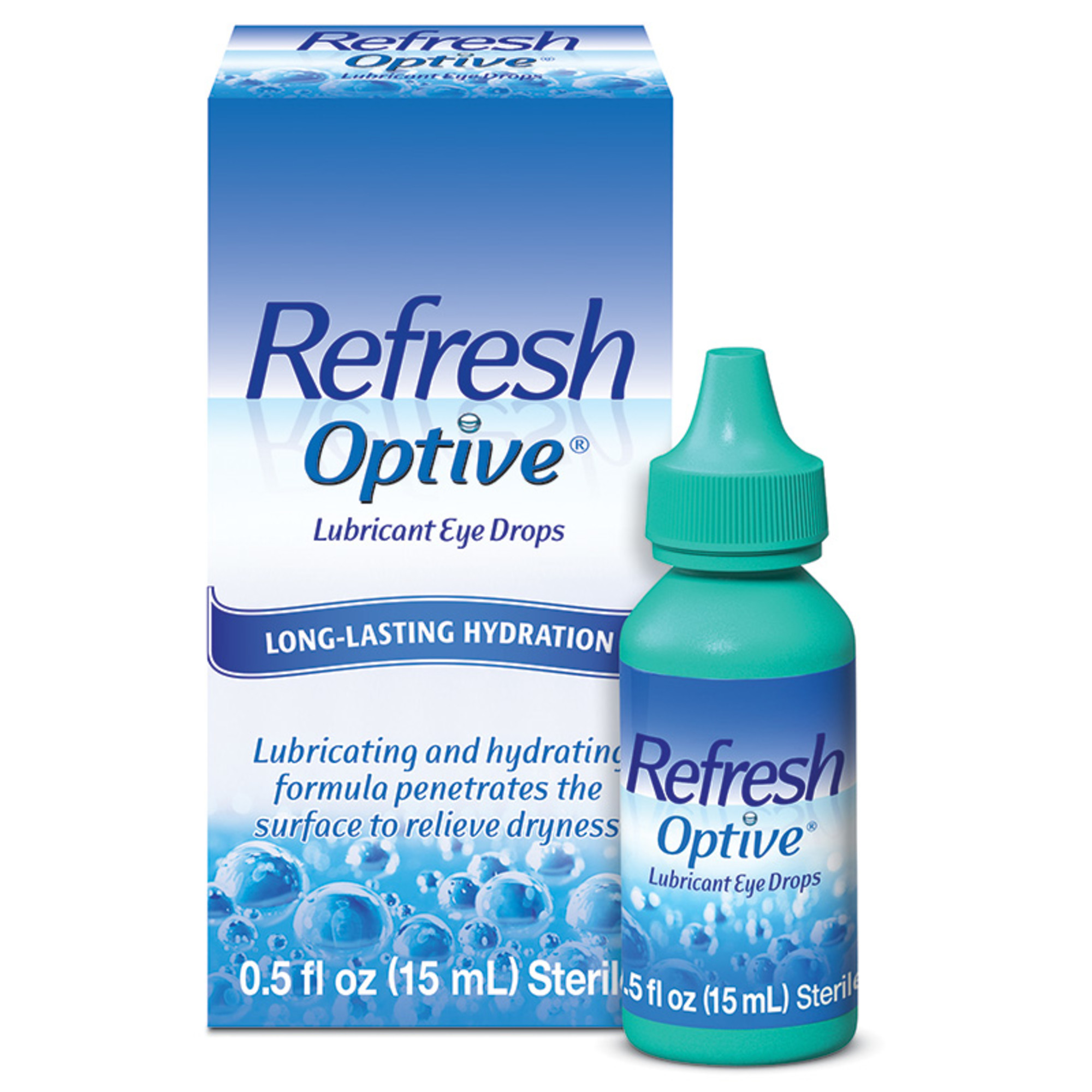 Refresh Optive Lubricant Eye Drops Preserved Tears, 15 ml - image 1 of 9