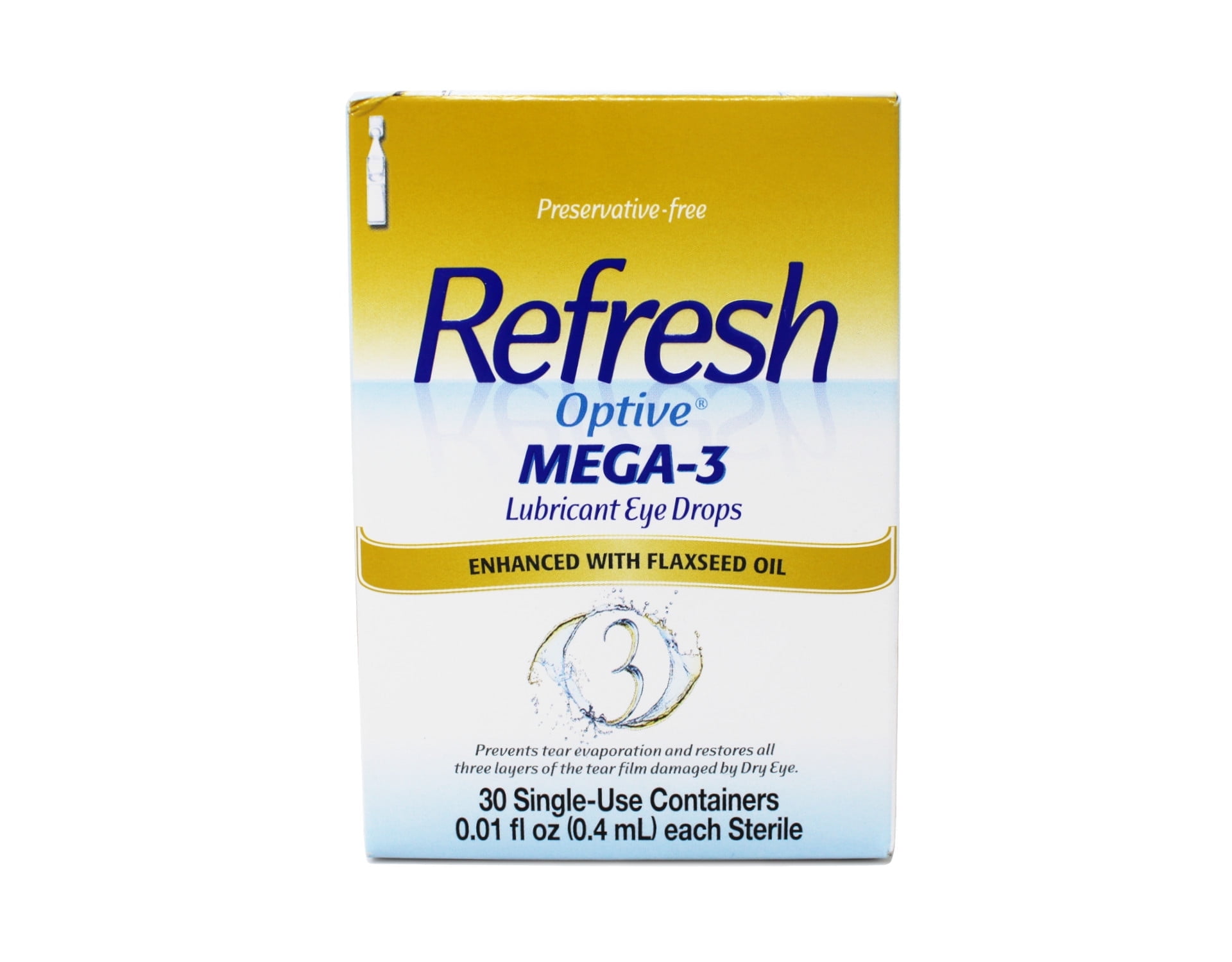 Refresh Optive Mega-3 Lubricant Eye Drops, 0.01 fl oz (0.4ml)