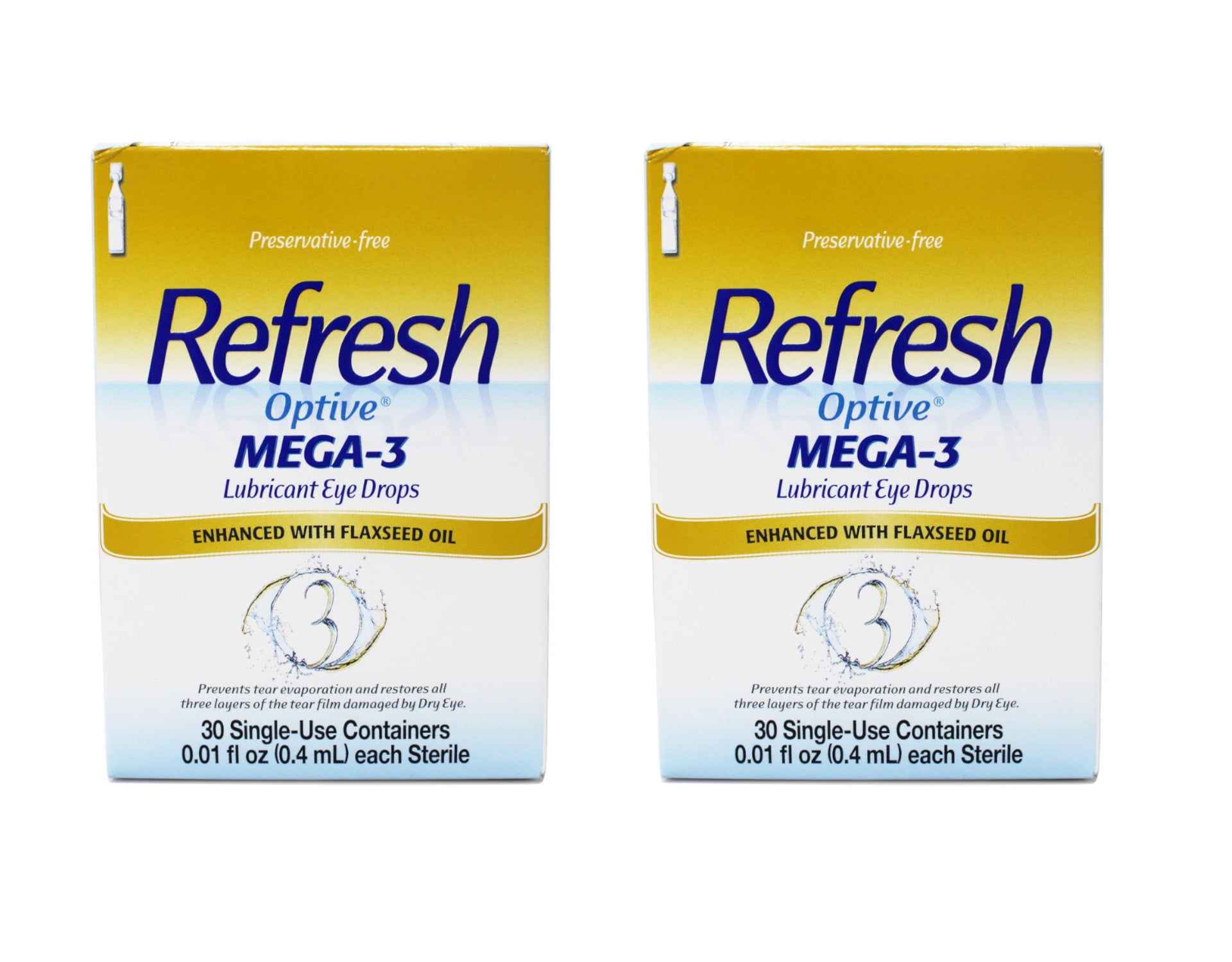 Refresh Store Optive Mega3 Lubricant Eye Drops, Moderate Relief, 30