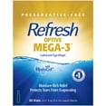 thumbnail image 1 of Refresh Optive Mega-3 Lubricant Eye Drops Non-Preserved Tears, 30 Single-Use Containers, 0.01 Oz (0.4 Ml), 5-Pack, 1 of 6