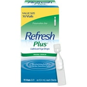 Refresh Plus Lubricant Eye Drops Preservative-Free Tears, 0.4 ml, 70 Count