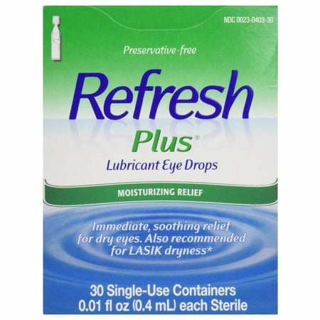 Refresh Plus Lubricant Eye Drops Single Use 30 (Pack of 3)