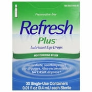 Refresh Plus Lubricant Eye Drops Single Use 30 Pack of 3
