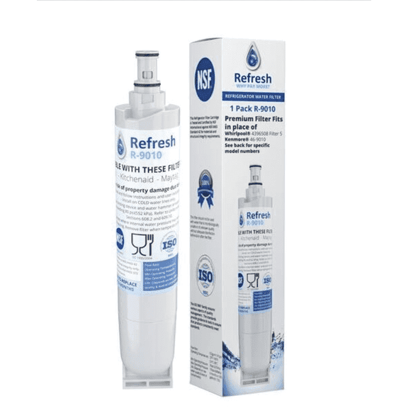 Refresh R-9010 Replacement Refrigerator Water & Ice Filter, 1-pack