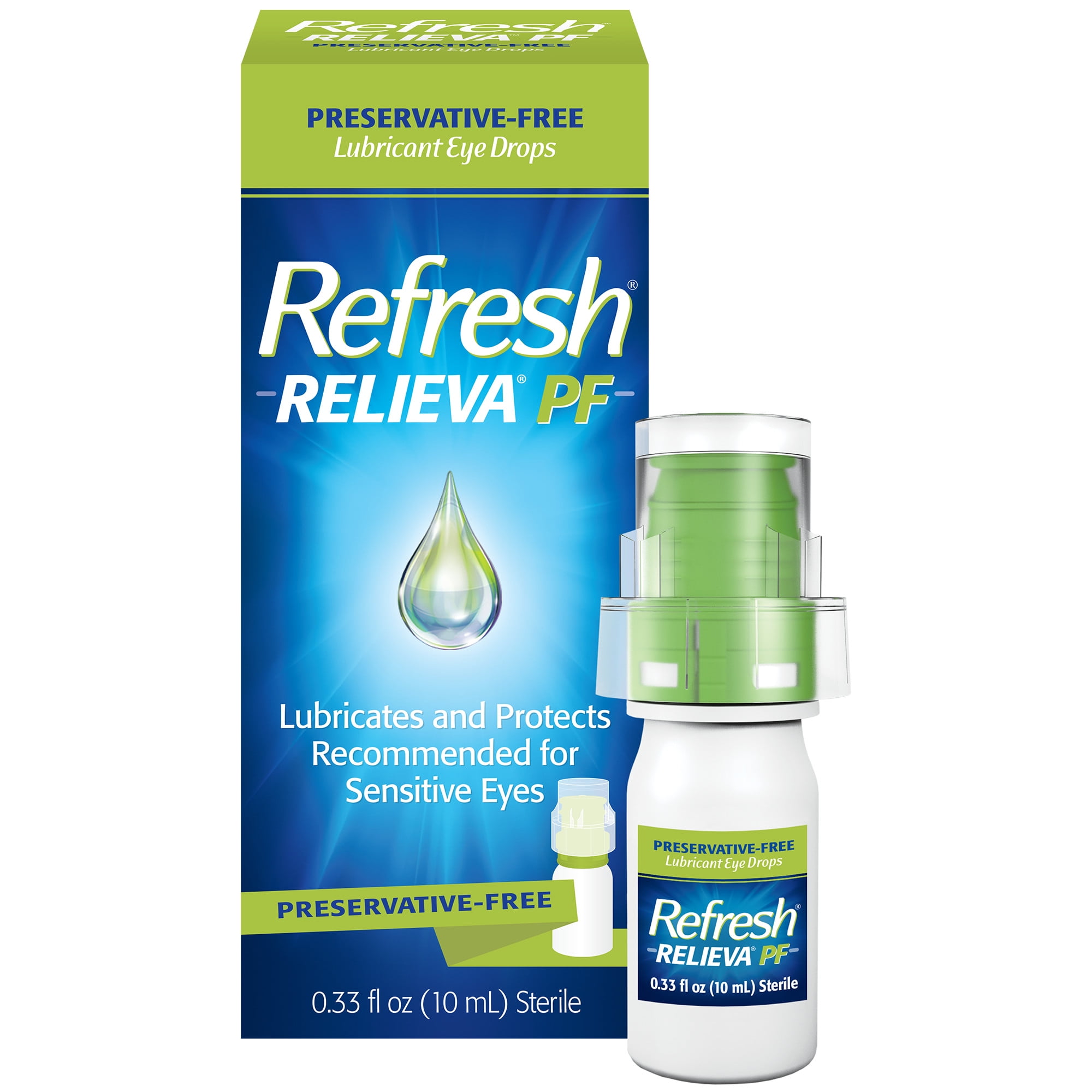 Refresh RELIEVA Preservative-Free Tears Lubricant Eye Drops, 0.33 fl oz, 10 mL