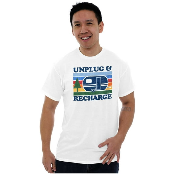 Refresh Recharge Outdoors Camp Lover Men's Graphic T Shirt Tees Brisco Brands S