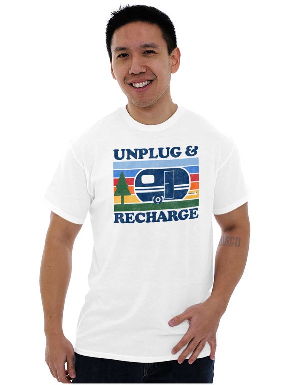 Refresh Recharge Outdoors Camp Lover Men's Graphic T Shirt Tees Brisco Brands S