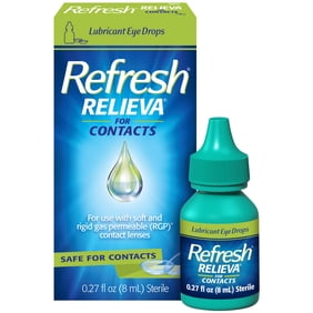 Refresh Relieva for Contacts Lubricant Eye Drops Artificial Tears Contact Lens Rewetter, 8 ml