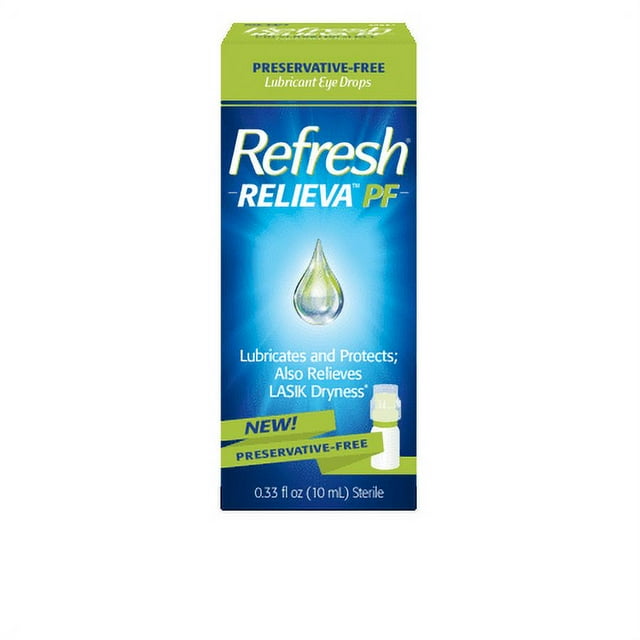 Refresh Relieva PF Lubricant Eye Drops 0.33 Oz by Refresh (Pack of 4