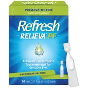 Refresh Relieva PF Preservative-Free Artificial Tears Lubricant Eye Drops, 0.4 ml, 30 Count