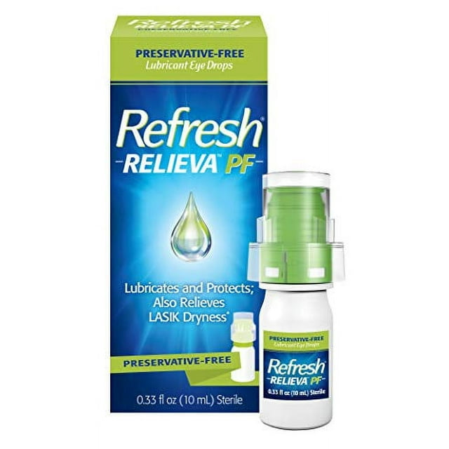 Refresh Relieva PreservativeFree Lubricant Eye Drops, 0.33 Fl Oz (Pack