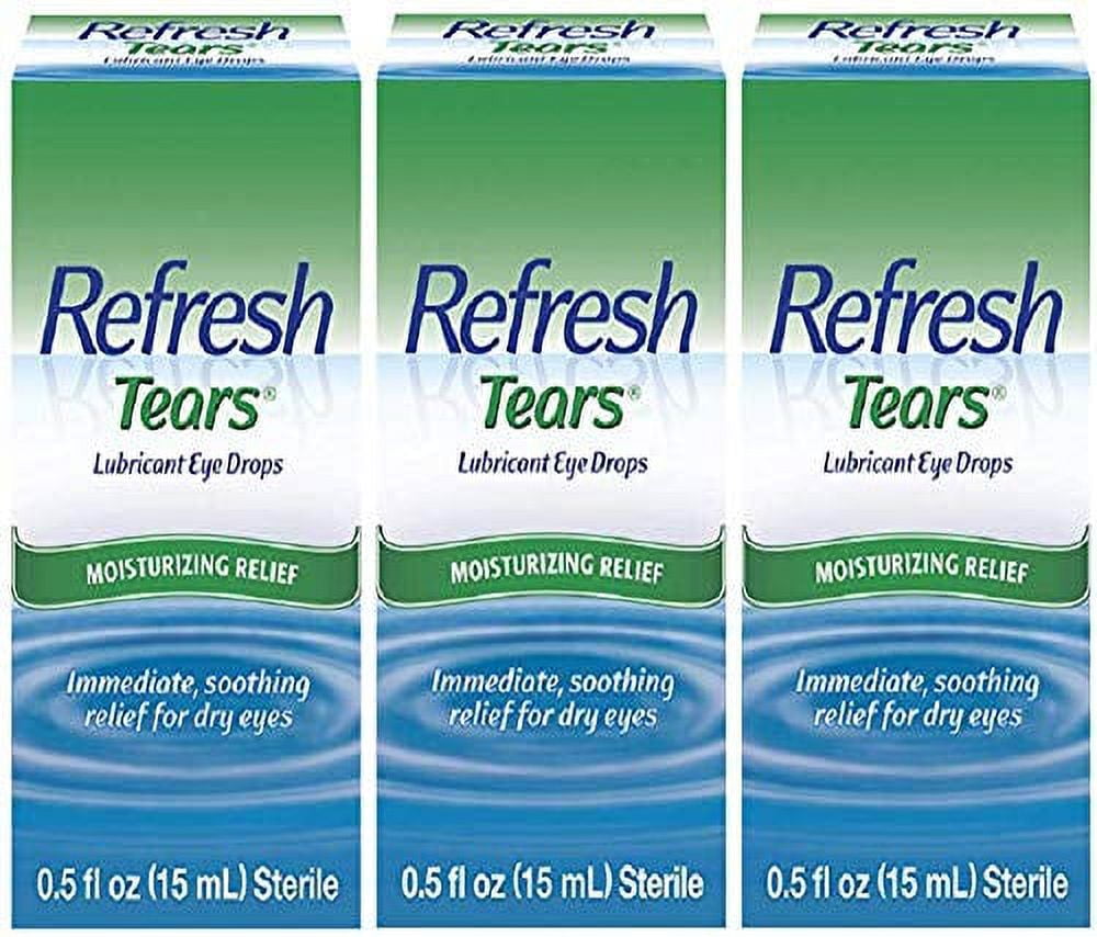 Refresh Tears Lubricant Eye Drops, 0.5 fl oz,15mL each Sterile Value