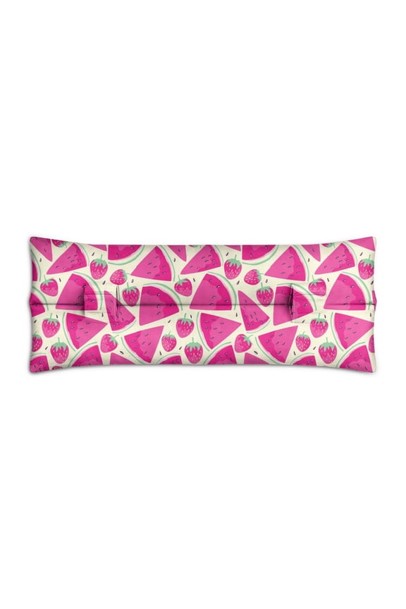 Refresh Watermelon Seat Belt Pillow Cute Cartoon Slice Print, Comfortable Chemo Port Protection (Adjustable Straps)