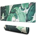 thumbnail image 1 of Refresh Your Workspace with XL Extended Large Mouse Pad - Teal Tropical Leaves Design, Waterproof, Non-Slip, Stitched Edge, Ideal for Gaming, Computer, Keyboard, Laptop - 31.5 x 11.8 Inch, 1 of 7