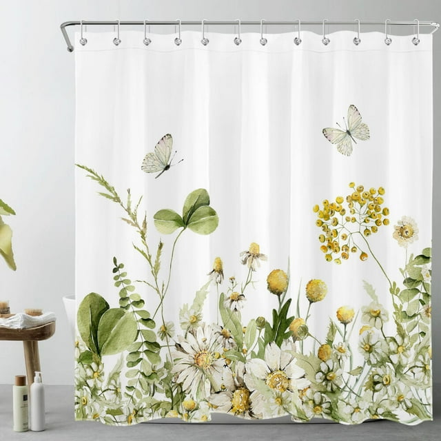 Refresh Your Bathroom with a Vibrant Floral Shower Curtain Botanical Design for a Revitalizing