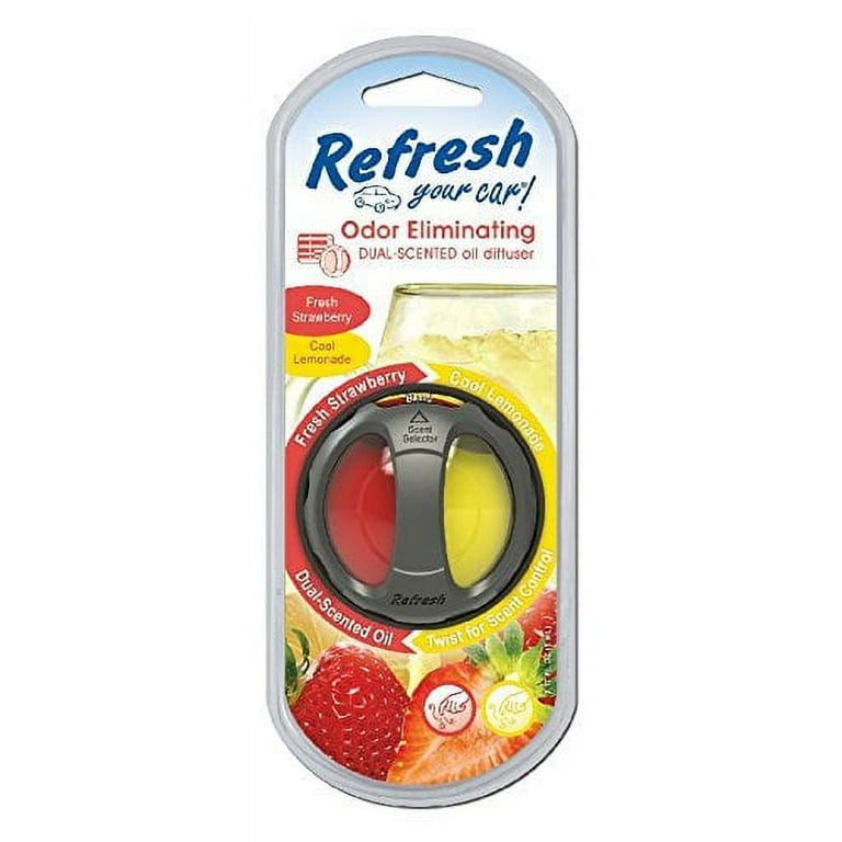 Refresh Your Car! 09022 Dual Scent Diffuser, Fresh Strawberry/Cool