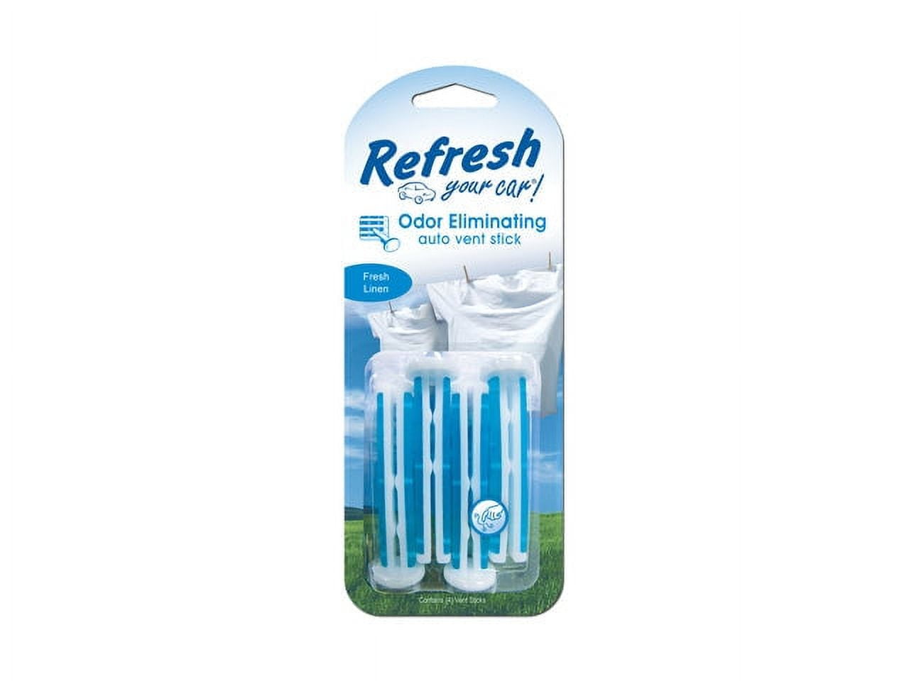 Refresh Your Car 09583 Dual Vent Stick Car Air Freshener, Fresh Linen