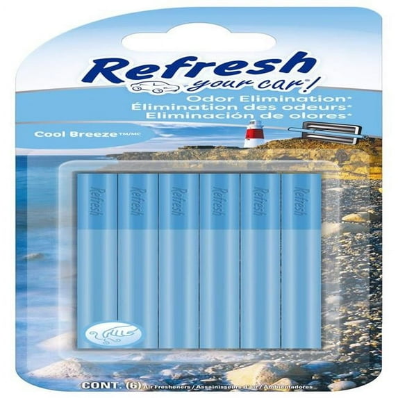 Refresh Your Car 8065237 Cool Breez Scent Car Vent Clip Solid - 6 Piece