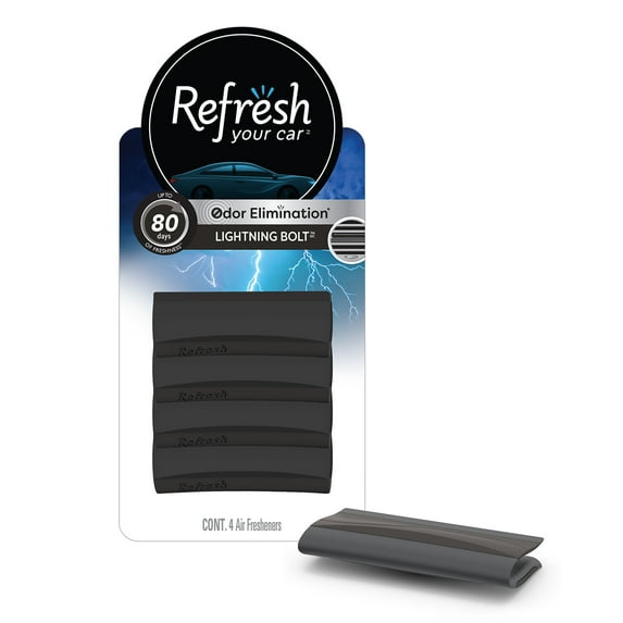 Refresh Your Car! Air Freshener (Lightning Bolt Scent, 4 Pack)