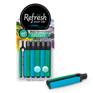 Refresh Your Car! Air Freshener, Summer Breeze / Alpine Meadow, 6 Pack