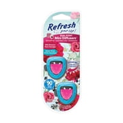 Refresh Your Car! Dual Scent Mini Diffusers (Wild Blossoms/Water Prism Dual Scent, Pack of 2)