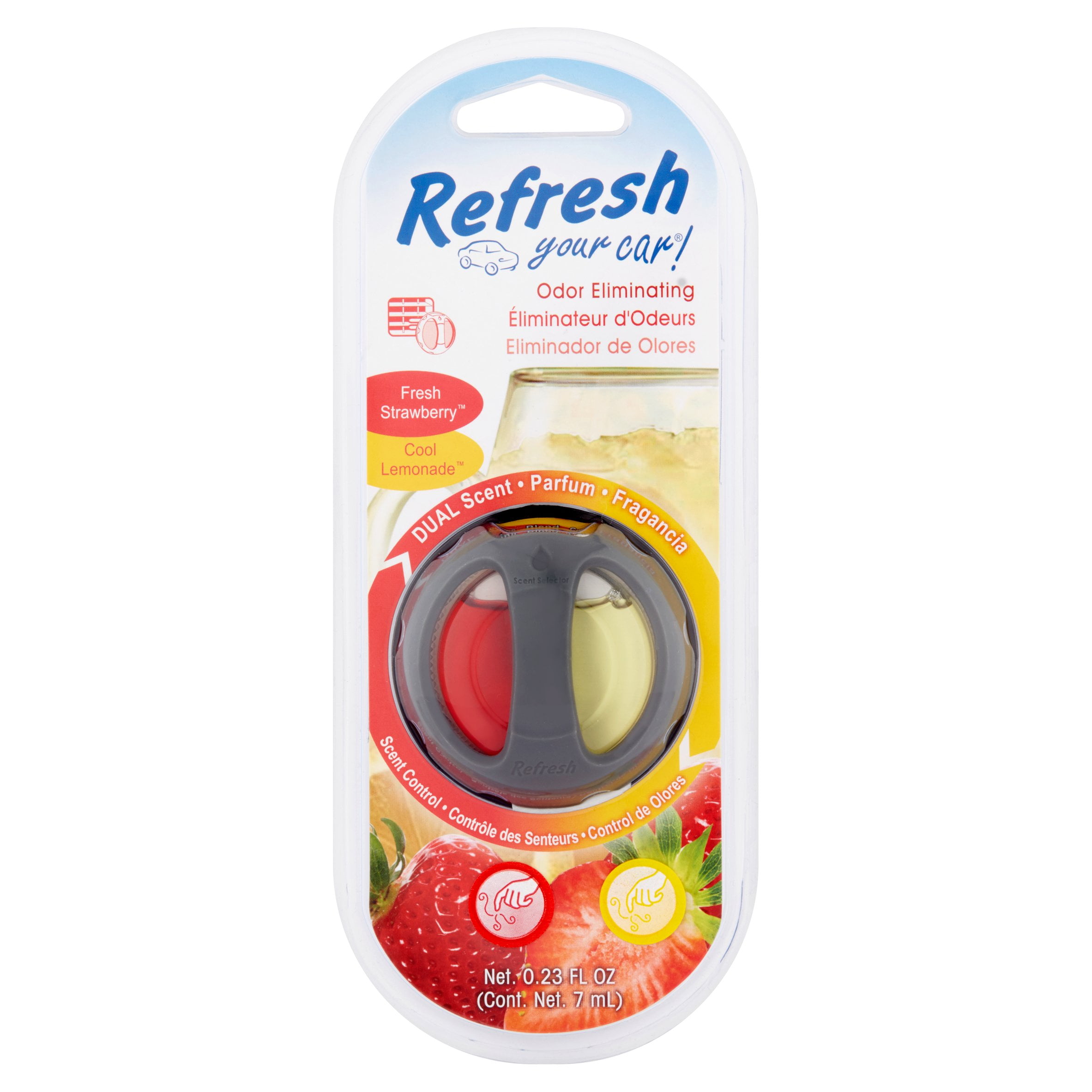 Refresh Your Car Fresh Strawberry and Cool Lemonade Auto Automotive Air Fresheners 0.23 fl oz