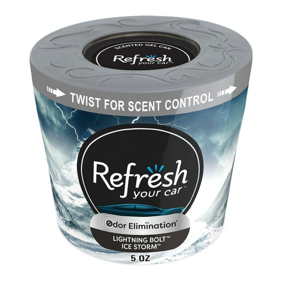 Refresh Your Car! Gel Can Air Freshener (Lightning Bolt/Ice Storm Scent, 5 oz)