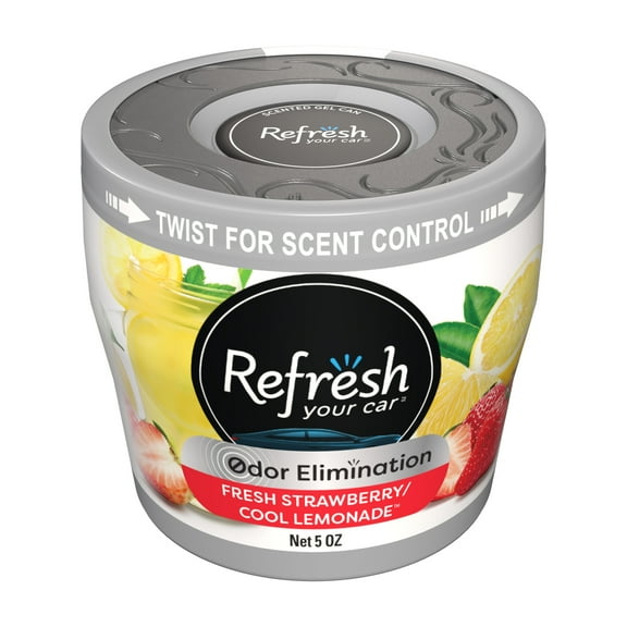 Refresh Your Car! Gel Can (Fresh Strawberry/Cool Lemonade Scent, 5 oz)