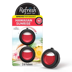 Refresh Your Car Vent Clip Car Air Freshener, Hawaiian Sunrise Scent, 2 Count