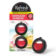 Refresh Your Car Vent Clip Car Air Freshener, Hawaiian Sunrise Scent, 2 Count