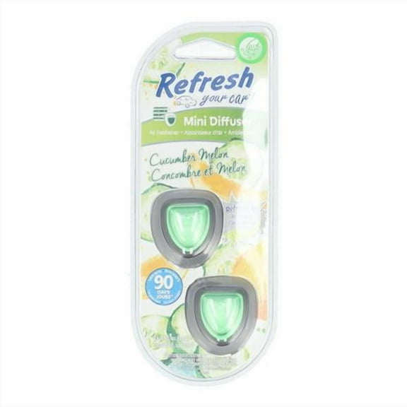 Refresh Your Car Mini Diffusers Cucumber Melon, 2 Ct