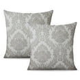 thumbnail image 1 of Refresh Your Space with Set of 2 Grey Flower 16x16 Inch Boho Throw Pillow Covers, 1 of 7