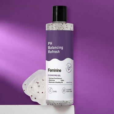 Refresh pH Balancing Shower Gel 6 Fl Oz, Natural Feminine Hygiene Solution for Gentle Cleansing, Odor Control, and Skin Nourishment, pH Balance Body Wash for All Skin Types