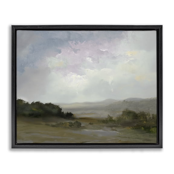 Stupell Industries Refreshed Quiet Landscape Black Framed Floater Canvas Wall Art, design by Annabelle Hall, 17 x 21